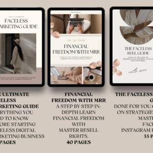 22 Faceless Digital Marketing MRR Products, Faceless Marketing, DFY, Master Resell Rights