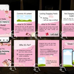 100 Aesthetic Pink Instagram Carousel Templates