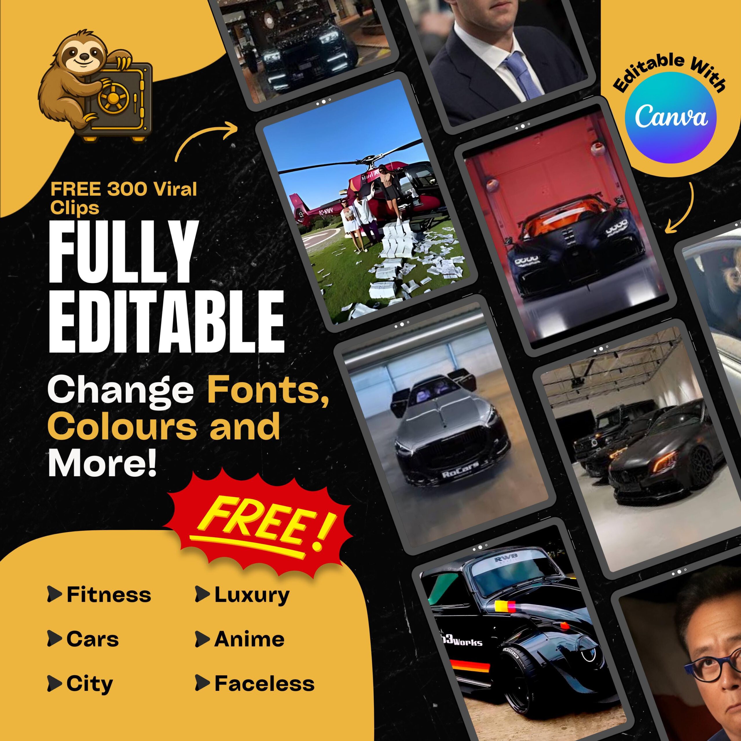Male Fitness Reels: 600+ Bundle Digital Download